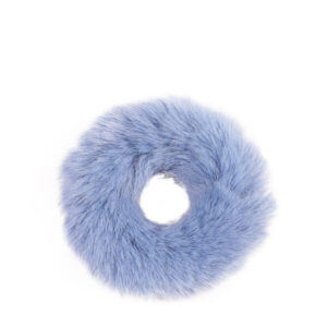 Cocobella FAUX FUR SCRUNCHIE LIGHT BLUE